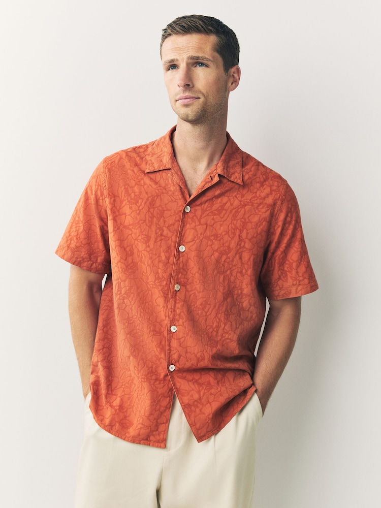 PS Paul Smith Casual Fit Short Sleeve Brown Shirt - Image 1 of 8 PS Paul Smith Casual Fit Short Sleeve Brown Shirt - Image 1 of 8