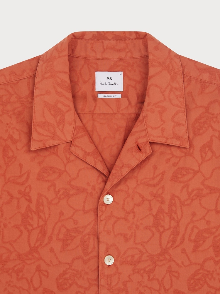 PS Paul Smith Casual Fit Short Sleeve Brown Shirt - Image 2 of 3