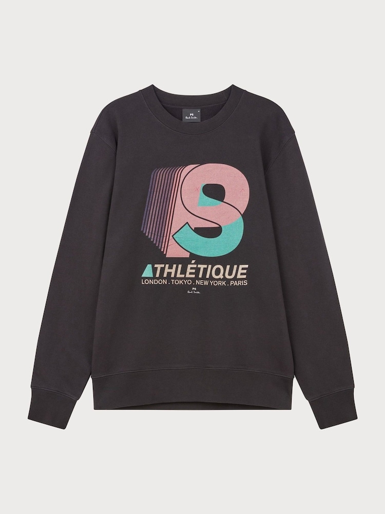PS Paul Smith Regular Fit 100% Cotton Logo Black Sweatshirt - Image 1 of 3 PS Paul Smith Regular Fit 100% Cotton Logo Black Sweatshirt - Image 1 of 3