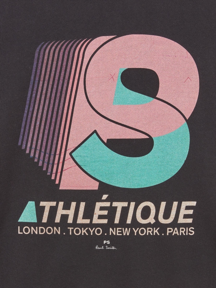 PS Paul Smith Regular Fit 100% Cotton Logo Black Sweatshirt - Image 3 of 3