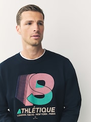 PS Paul Smith Regular Fit 100% Cotton Logo Black Sweatshirt - Image 4 of 7