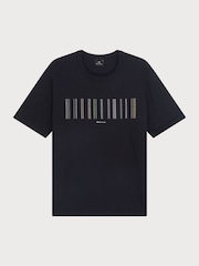 PS Paul Smith Casual Fit 100% Organic Cotton Graphic Black T-Shirt - Image 1 of 3