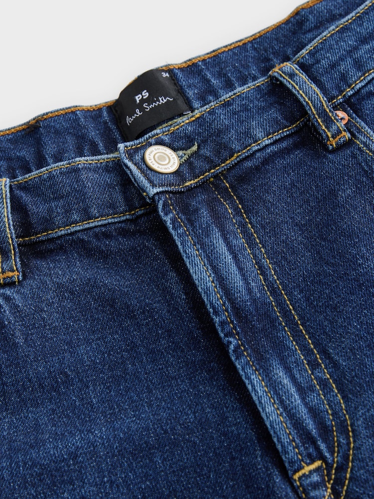 PS Paul Smith Relaxed Fit Blue Tapered Denim Jeans - Image 2 of 4