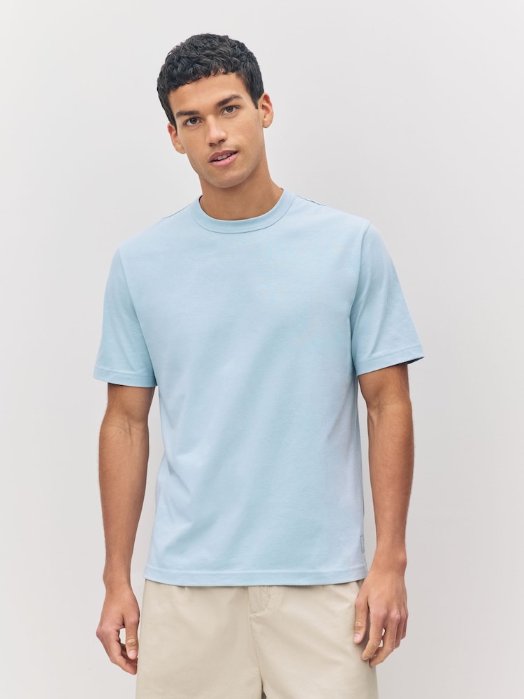 PS Paul Smith Casual Fit Blue Graphic Print T-Shirt - Image 1 of 7 PS Paul Smith Casual Fit Blue Graphic Print T-Shirt - Image 1 of 7