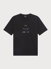PS Paul Smith Casual Fit 100% Organic Cotton Logo Black T-Shirt - Slika 1 iz 2