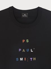 PS Paul Smith Casual Fit 100% Organic Cotton Logo Black T-Shirt - Slika 2 iz 2