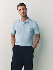 PS Paul Smith Regular-Fit Blue Polo Shirt - Image 4 of 5