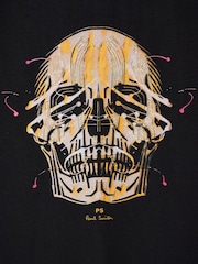 PS Paul Smith Casual Fit 100% Organic Cotton Graphic Black T-Shirt - Image 2 of 2