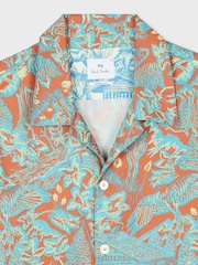 Braun - PS Paul Smith Short Sleeve Casual Fit Logo Brown Shirt - Bild 2 von 3