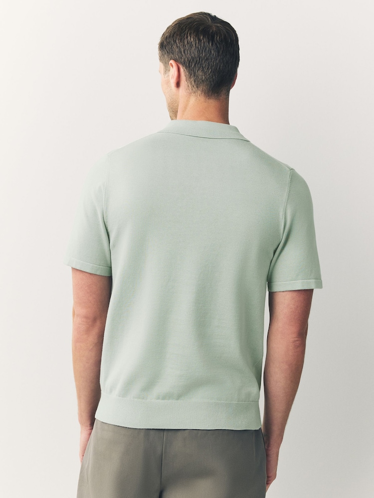 PS Paul Smith Knitted Quarter Zip Polo Shirt - Image 2 of 9 PS Paul Smith Knitted Quarter Zip Polo Shirt - Image 2 of 9