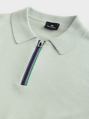 PS Paul Smith Knitted Quarter Zip Polo Shirt - Image 8 of 9