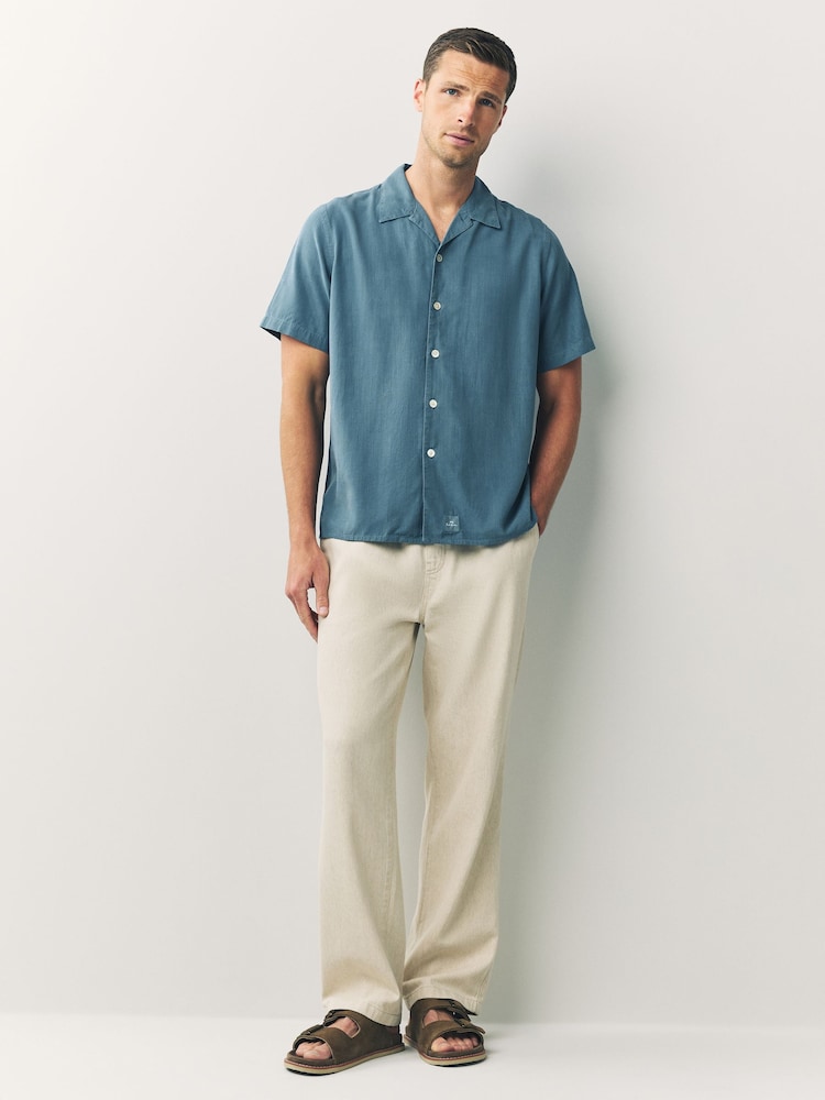 PS Paul Smith Casual Fit Blue Short Sleeve Shirt - Image 2 of 10 PS Paul Smith Casual Fit Blue Short Sleeve Shirt - Image 2 of 10