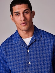PS Paul Smith Casual Fit 100% Cotton Short Sleeve Blue Shirt - Image 3 of 6
