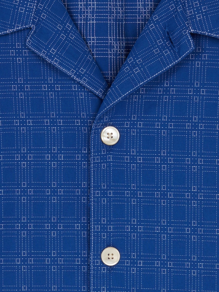 PS Paul Smith Casual Fit 100% Cotton Short Sleeve Blue Shirt - Image 6 of 6