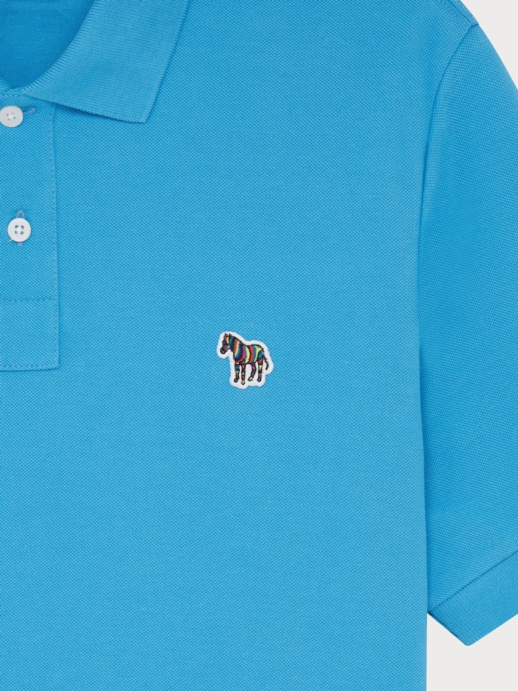 PS Paul Smith Mid Blue Logo Polo Shirt - Image 8 of 8 PS Paul Smith Mid Blue Logo Polo Shirt - Image 8 of 8