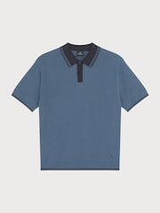 PS Paul Smith Blue Knitted Polo Shirt - Image 1 of 6