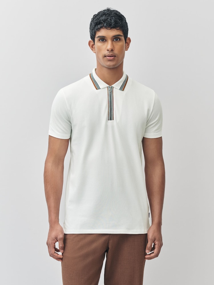 PS Paul Smith Regular Fit Quarter Zip Polo Shirt - Image 1 of 6 PS Paul Smith Regular Fit Quarter Zip Polo Shirt - Image 1 of 6