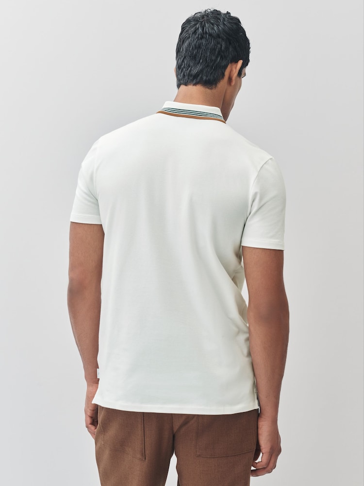 PS Paul Smith Regular Fit Quarter Zip Polo Shirt - Image 2 of 6 PS Paul Smith Regular Fit Quarter Zip Polo Shirt - Image 2 of 6