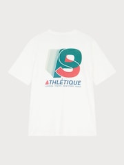 PS Paul Smith Casual Fit 100% Cotton Graphic White T-Shirt - Image 2 of 3