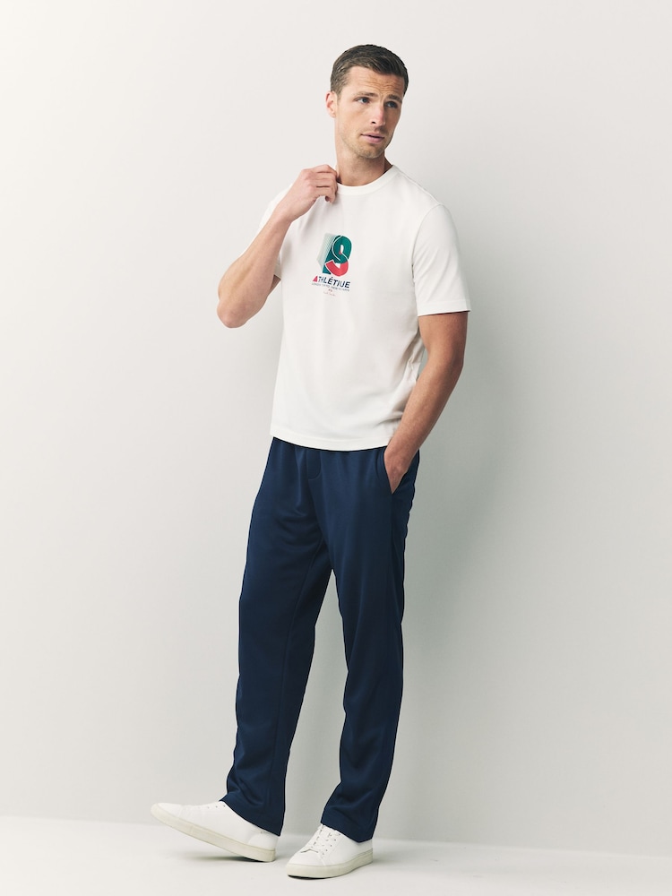 PS Paul Smith Casual Fit 100% Cotton Graphic White T-Shirt - Image 2 of 7 PS Paul Smith Casual Fit 100% Cotton Graphic White T-Shirt - Image 2 of 7