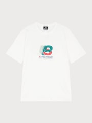 PS Paul Smith Casual Fit 100% Cotton Graphic White T-Shirt - Image 5 of 7