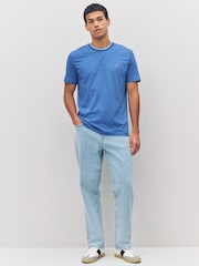 PS Paul Smith Regular Fit Blue Cotton Logo T-Shirt - Image 2 of 5