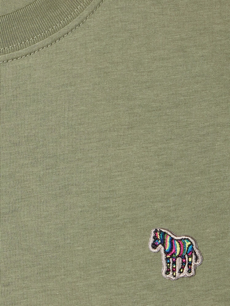 PS Paul Smith Regular-Fit Green 100% Organic Cotton Logo T-Shirt - Image 2 of 2 PS Paul Smith Regular-Fit Green 100% Organic Cotton Logo T-Shirt - Image 2 of 2