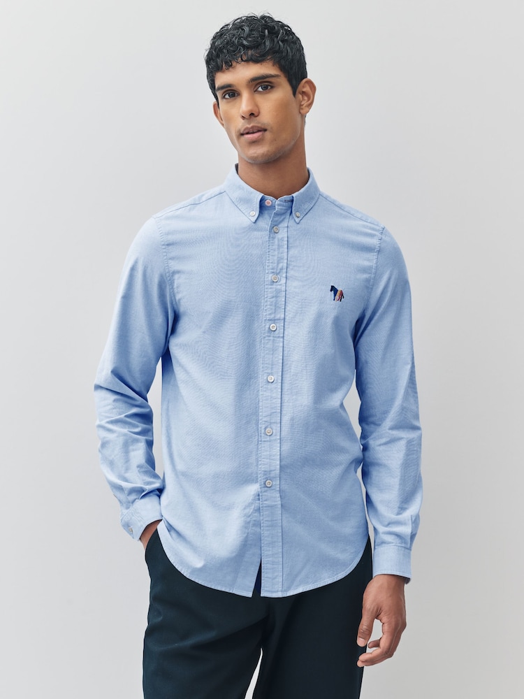 PS Paul Smith Tailored Fit Blue Shirt - Image 1 of 8 PS Paul Smith Tailored Fit Blue Shirt - Image 1 of 8