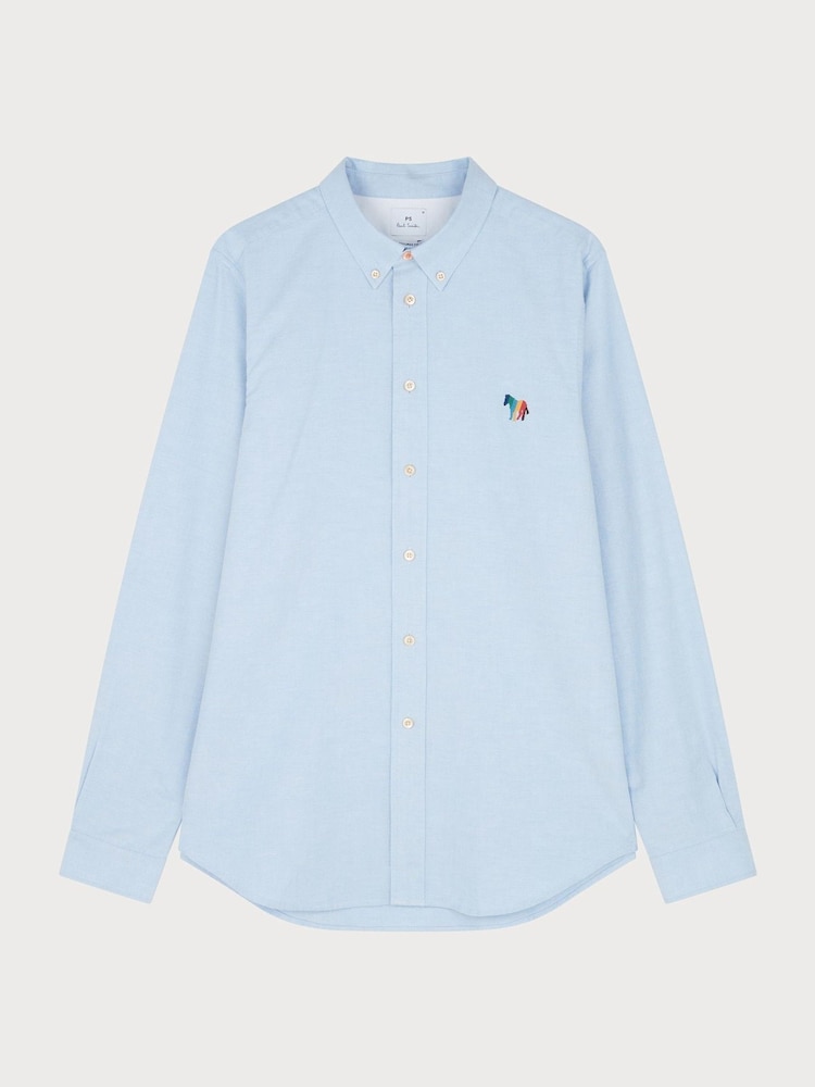 PS Paul Smith Tailored Fit Blue Shirt - Image 2 of 4