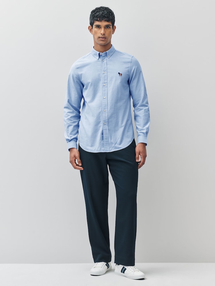 PS Paul Smith Tailored Fit Blue Shirt - Image 2 of 8 PS Paul Smith Tailored Fit Blue Shirt - Image 2 of 8