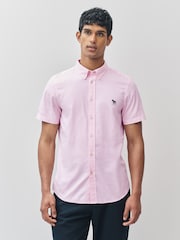 Rosa - Camisa com logotipo PS Paul Smith Tailored Fit manga curta - Imagem 4 de 8