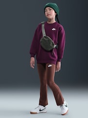 Nike Bordeaux Burgundy Oversized Club Fleece Sweatshirt - Image 7 of 7