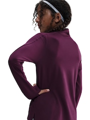 Nike Burgundy Red Dri-FIT Long Sleeve Half Zip Top - Image 7 of 9