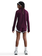 Nike Burgundy Red Dri-FIT Long Sleeve Half Zip Top - Image 8 of 9