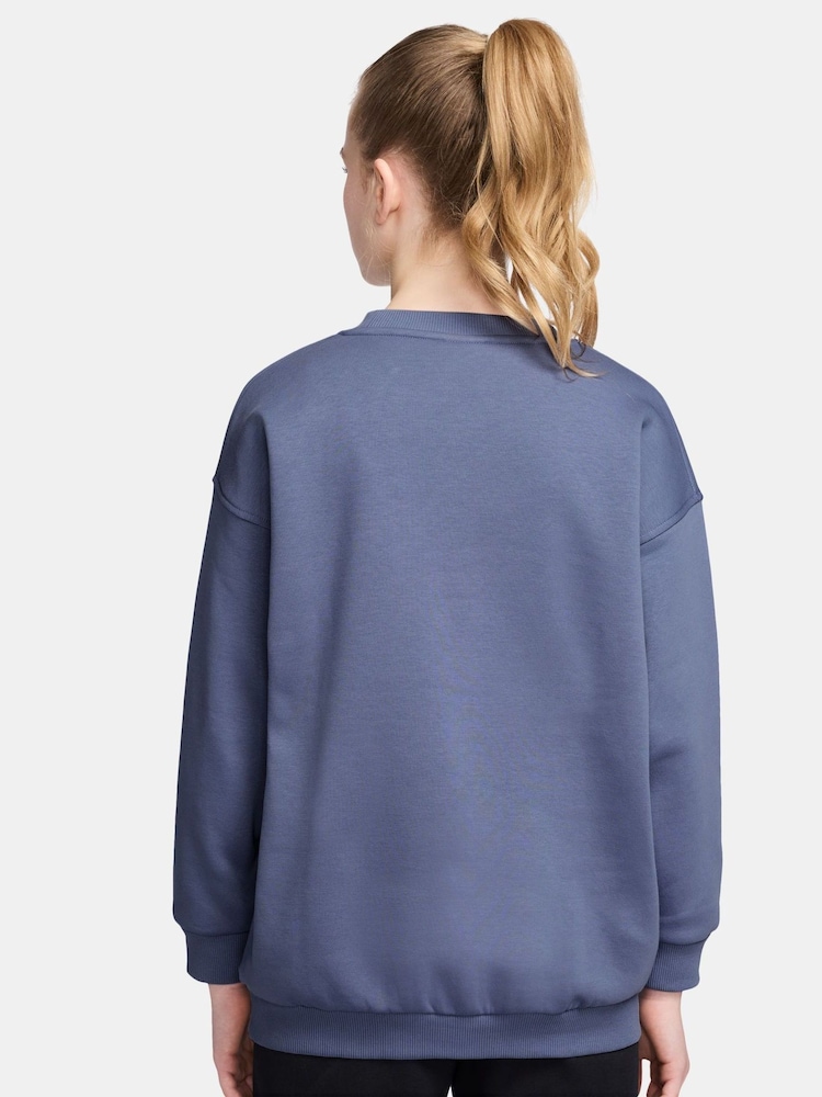 Nike World Indigo Blue Oversized Club Fleece Sweatshirt - Image 2 of 3