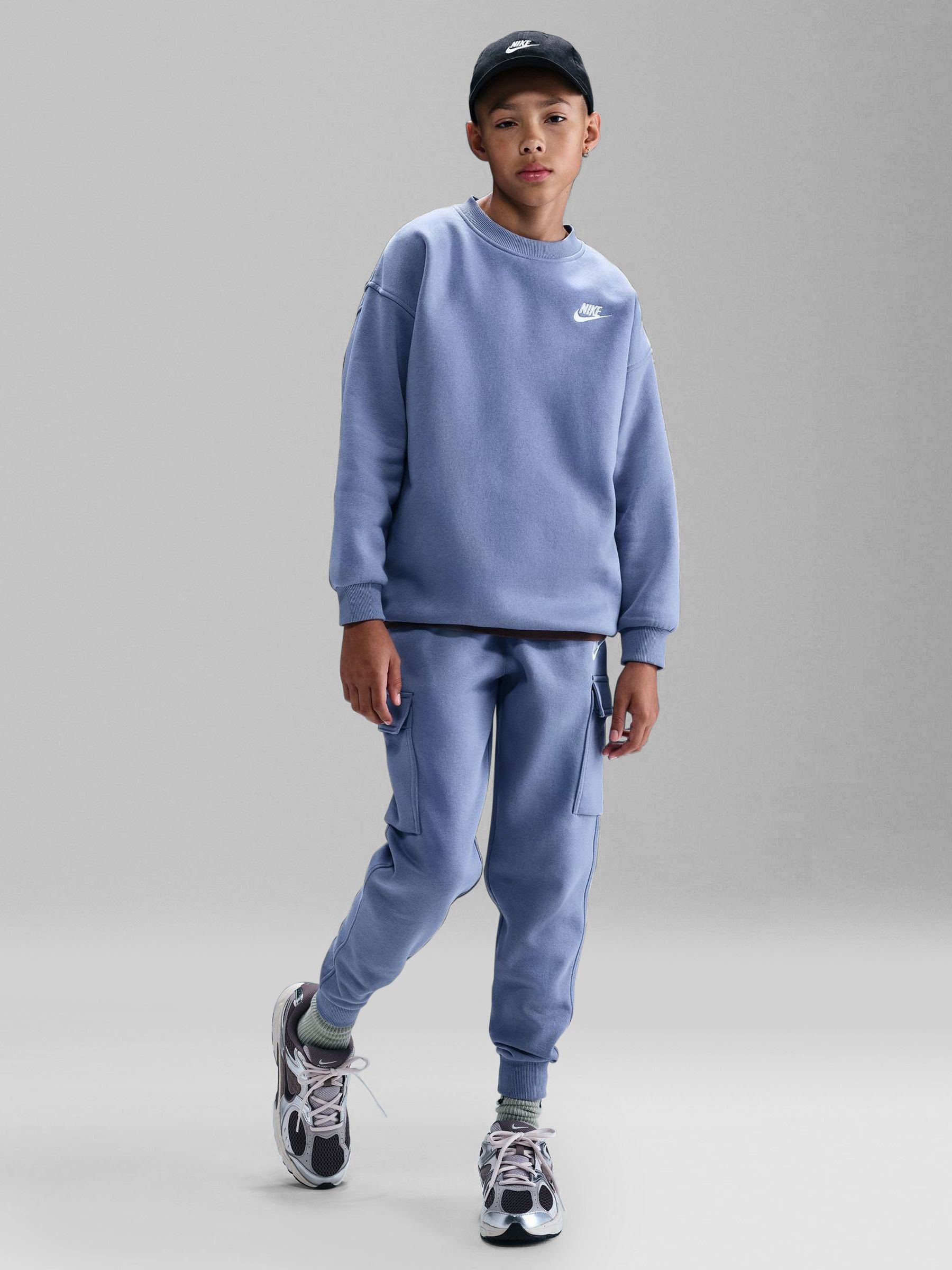 Buy Nike World Indigo Blue Oversized Club Fleece Sweatshirt from