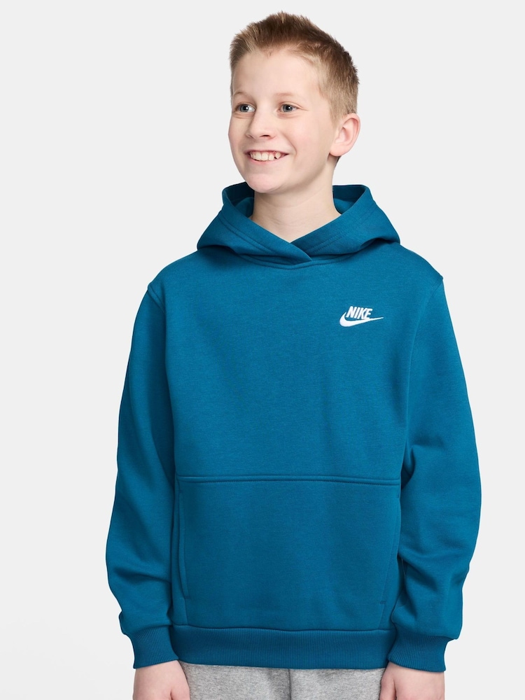 Nike Abyss Blue Club Fleece Pullover Hoodie - Image 1 of 3 Nike Abyss Blue Club Fleece Pullover Hoodie - Image 1 of 3