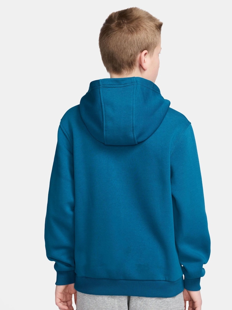 Nike Abyss Blue Club Fleece Pullover Hoodie - Image 2 of 3 Nike Abyss Blue Club Fleece Pullover Hoodie - Image 2 of 3