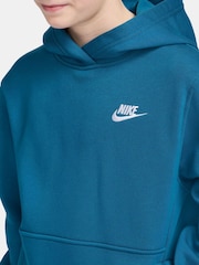 Nike Abyss Blue Club Fleece Pullover Hoodie - Image 3 of 3