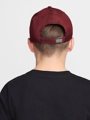 Nike Dark Team Red Dri-FIT Kids Club Unstructured Metal Swoosh Cap - Image 2 of 6