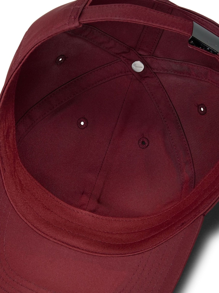 Nike Dark Team Red Dri-FIT Kids Club Unstructured Metal Swoosh Cap - Image 6 of 6 Nike Dark Team Red Dri-FIT Kids Club Unstructured Metal Swoosh Cap - Image 6 of 6