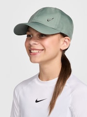 Nike Clay Green Dri-FIT Kids Club Unstructured Metal Swoosh Cap - Image 3 of 6