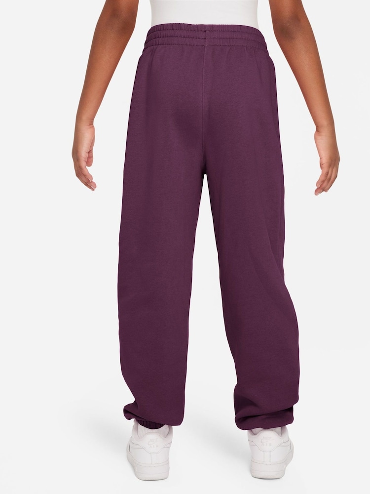 Nike Bordeaux Burgundy Oversized Club Fleece Joggers - Image 2 of 3