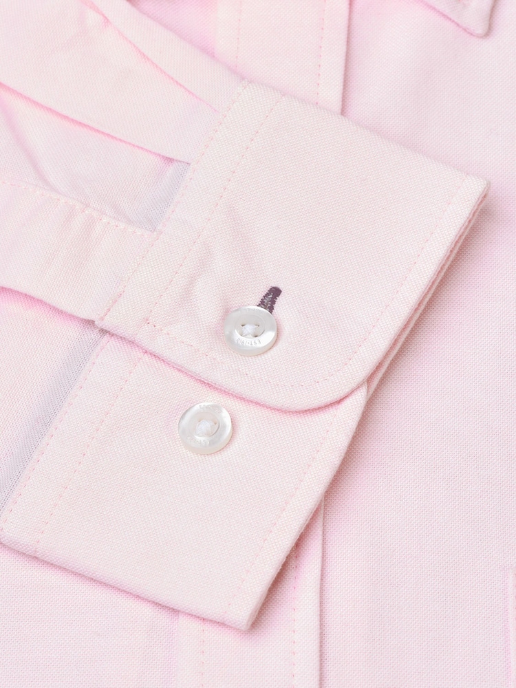Brook Taverner Pink Light Regular Fit 100% Cotton Oxford Shirt - Image 3 of 3