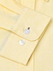 Brook Taverner Yellow Regular Fit 100% Cotton Oxford Shirt - Image 4 of 4