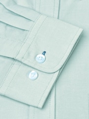 Brook Taverner Mint Green Regular Fit 100% Cotton Oxford Shirt - Image 4 of 4