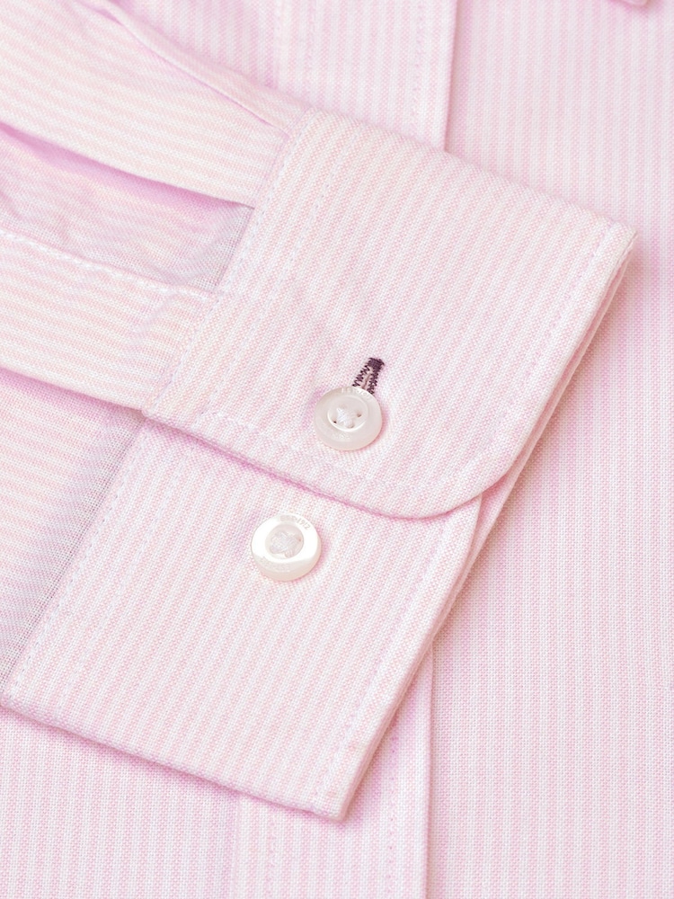 Brook Taverner Pink Regular Fit 100% Cotton Oxford Shirt - Image 4 of 4 Brook Taverner Pink Regular Fit 100% Cotton Oxford Shirt - Image 4 of 4
