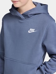 Indigoblau Welt - Nike Club Kapuzensweatshirt aus Fleece - Bild 3 von 3