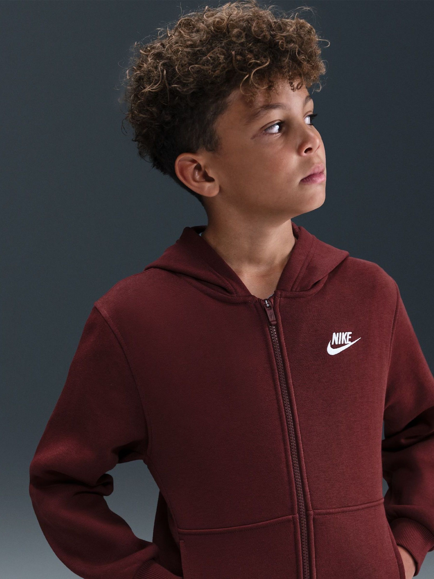 red and black nike zip up