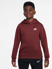 Dunkel, Team, Rot - Nike Club Kapuzensweatshirt aus Fleece - Bild 1 von 3